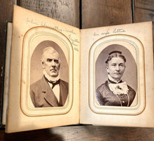 Load image into Gallery viewer, 1860s Photo Album ID'd Ohio Infantry, Civil War Soldier & Wife, Willis, Peetrey