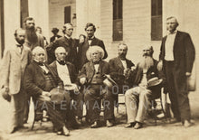 Load image into Gallery viewer, 1860s CDV Outdoor Group @ Clarendon Hotel in Saratoga Springs New York