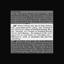 Load image into Gallery viewer, 1/6 Daguerreotype ID'd Culbert Siblings Family TRAGEDY Boy Drowned in Lake NY