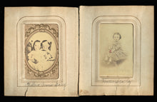 Load image into Gallery viewer, Identified STALEY Children One Holding Cat / Kitten - Tennessee 1860s CDV Photos