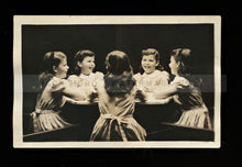 Load image into Gallery viewer, Happy Girl Unusual Mirror Trick Vintage Photo / Atlantic City 1940s / Not RPPC