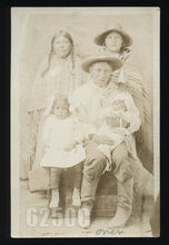 Load image into Gallery viewer, Southern Ute ID'd Native American Indian Family Antique 1910s RPPC Photo