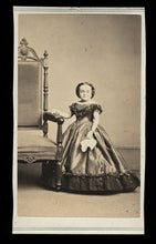 Load image into Gallery viewer, Sideshow Personality Mercy Lavinia Warren Bump (Mrs. Tom Thumb), 1860s CDV Photo by Fredricks