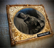 Load image into Gallery viewer, Post Mortem Photography Pretty Little Girl by Open Window Civil War 1860s Photo