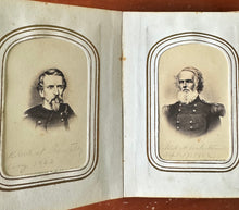 Load image into Gallery viewer, 1860s Photo Album With Civil War Soldier Generals Lincoln Minnesota CDV Tintypes
