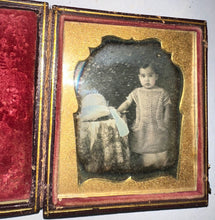 Load image into Gallery viewer, Sealed daguerreotype little boy with summer hat
