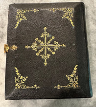 Load image into Gallery viewer, 1/4 Ambrotype Tinted VERY RARE Painted Leather Book Case Post Mortem Int
