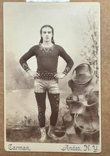 Load image into Gallery viewer, Rare 1880s Cabinet Card Native American Circus Performer, Indian Circus. Signed
