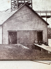 Load image into Gallery viewer, Bowdoin College Rowing Team Albumen Photo + Boathouse Cabinet Card Maine 1800s
