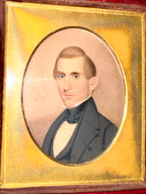 Load image into Gallery viewer, MINIATURE 1830s PORTRAIT OF ALLEN WALKER OF GEORGIA &amp; SON POSS. JOHN WOOD DODGE

