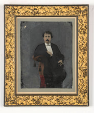 Load image into Gallery viewer, Whole / Full Plate Painted Tintype of a Man in Wall Frame
