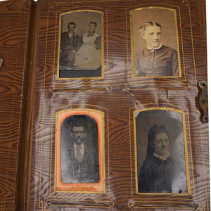 Large Victorian Era Photo Album with CDV Cabinet Card & Tintype Photos
