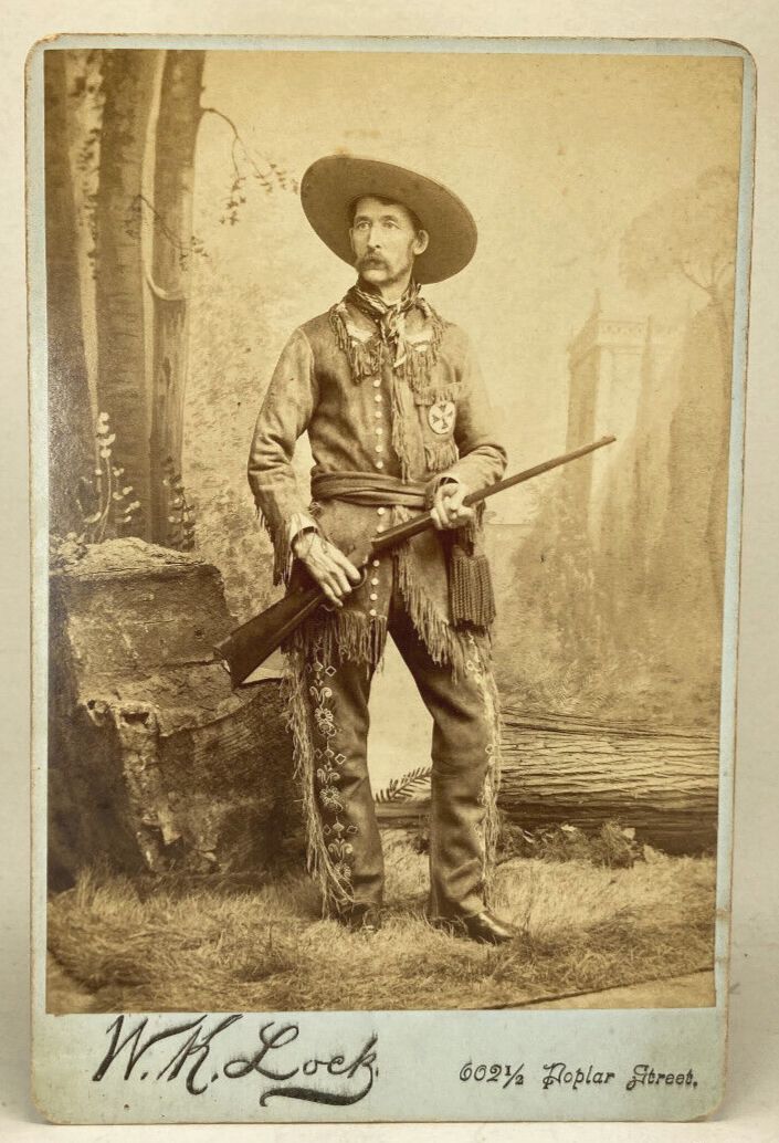 Cowboy with Rifle Possibly Pawnee Bill Wild West Show Member