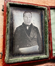 Load image into Gallery viewer, Very Early 1840s 1/9 Daguerreotype Man in Masonic Sash
