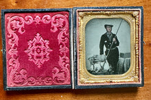 Load image into Gallery viewer, Amazing Outdoorsman Ambrotype Fishing &amp; Camping Gear + Knife 1850s Photo
