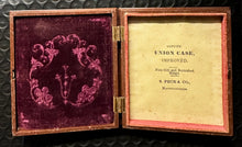 Load image into Gallery viewer, EMPTY 1850s 1/6 GUTTA PERCHA DAGUERREOTYPE PHOTO CASE - BELT &amp; BUCKLE - RARE
