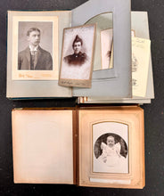 Load image into Gallery viewer, Two Photo Albums 71 Total Images Cabinet Card CDV Tintype
