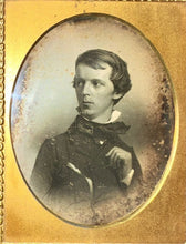 Load image into Gallery viewer, Excellent 1/4 Daguerreotype of a Man Painting / Painted Portrait 1840s

