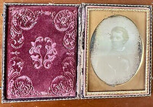 Load image into Gallery viewer, Excellent 1/4 Daguerreotype of a Man Painting / Painted Portrait 1840s
