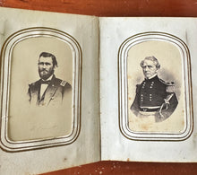 Load image into Gallery viewer, 1860s Photo Album With Civil War Soldier Generals Lincoln Minnesota CDV Tintypes
