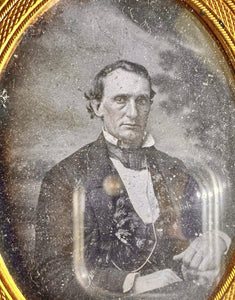 Broadbent Stereo Daguerreotype in Mascher Viewing Case 1/4 Case Philadelphia