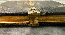 Load image into Gallery viewer, 1/4 Ambrotype Tinted VERY RARE Painted Leather Book Case Post Mortem Int
