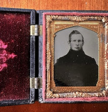 Load image into Gallery viewer, Tintype of a Man, 1860s - Civil War Soldier / Tennessee Confederate? 1860s Photo
