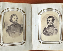 Load image into Gallery viewer, 1860s Photo Album With Civil War Soldier Generals Lincoln Minnesota CDV Tintypes
