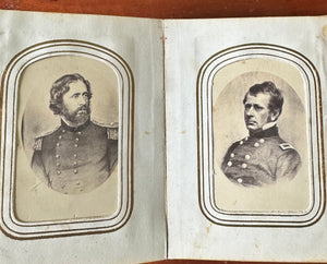 1860s Photo Album With Civil War Soldier Generals Lincoln Minnesota CDV Tintypes