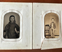 Load image into Gallery viewer, 1860s/1870s Photo Album with CDV &amp; Tintype + Civil War Soldier
