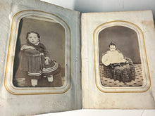 Load image into Gallery viewer, 1860s 1870s Photo Album with Civil War Sailor Illinois &amp; Pennsylvania
