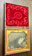 Post Mortem Daguerreotype of a Woman in Bed 1850s Full Case