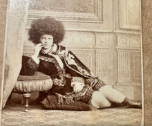Load image into Gallery viewer, Excellent ID'd Sideshow Girl 1870s CDV Photo Great Pose!
