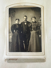 Load image into Gallery viewer, Large leather photo album with cabinet cards CDV and tintypes
