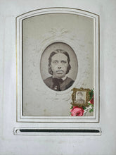 Load image into Gallery viewer, Large leather photo album with cabinet cards CDV and tintypes
