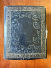 Load image into Gallery viewer, Large leather photo album with cabinet cards CDV and tintypes
