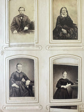 Load image into Gallery viewer, Large leather photo album with cabinet cards CDV and tintypes
