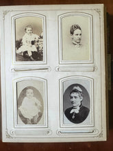 Load image into Gallery viewer, Large leather photo album with cabinet cards CDV and tintypes
