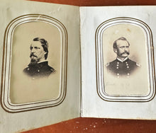 Load image into Gallery viewer, 1860s Photo Album With Civil War Soldier Generals Lincoln Minnesota CDV Tintypes
