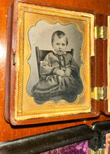 Load image into Gallery viewer, 1/6 &amp; 1/9 Tintypes in Union Cases Woman / Mother &amp; Boy(s)
