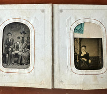 Load image into Gallery viewer, 1860s/1870s Photo Album with CDV &amp; Tintype + Civil War Soldier
