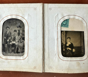 1860s/1870s Photo Album with CDV & Tintype + Civil War Soldier