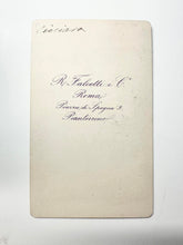 Load image into Gallery viewer, Painted CDV from Rome Studio Mourning Woman at Husband's Grave Rare
