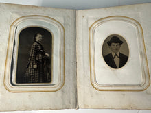 Load image into Gallery viewer, 1860s 1870s Photo Album with Civil War Sailor Illinois &amp; Pennsylvania
