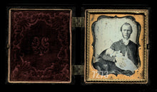 Load image into Gallery viewer, Man Holding Post Mortem Baby 1/6 Daguerreotype
