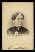 Load image into Gallery viewer, RARE CABINET CARD PHOTOGRAPH SUFFRAGIST AND TEMPERANCE REFORMER FRANCES WILLARD
