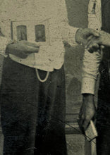 Load image into Gallery viewer, Two Men Friends Holding Hands One Holding Photos PIP 1870s Tintype
