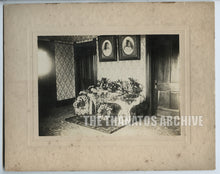 Load image into Gallery viewer, Post Mortem ID&#39;d Girl in Casket in Family Parlor, Soldier, Kansas, 1907
