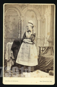 Antique Photo Pretty Victorian Maid San Francisco Long Braid in Hair