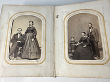 Load image into Gallery viewer, 1860s 1870s Photo Album with Civil War Sailor Illinois &amp; Pennsylvania
